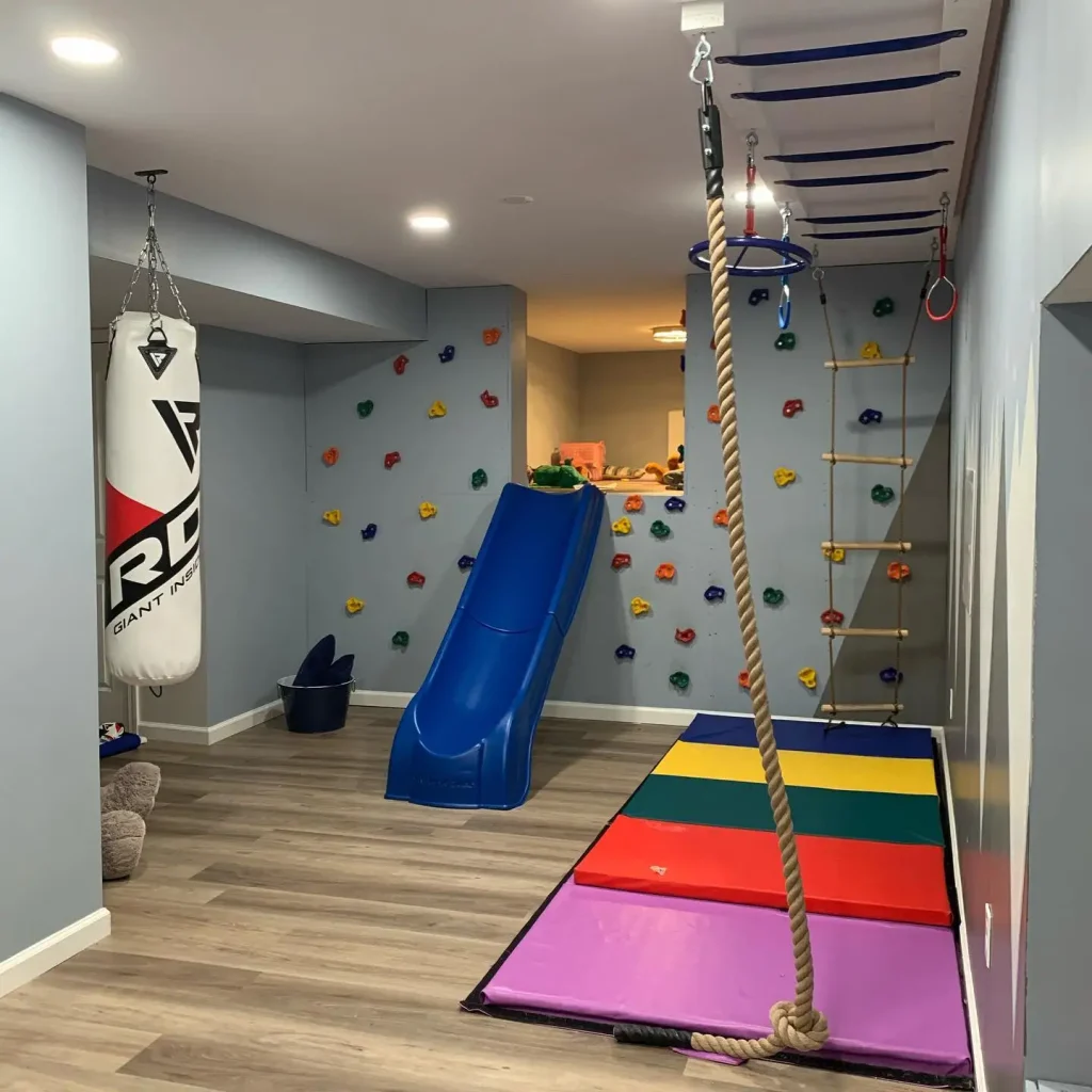 basement Playroom and Kids' Space