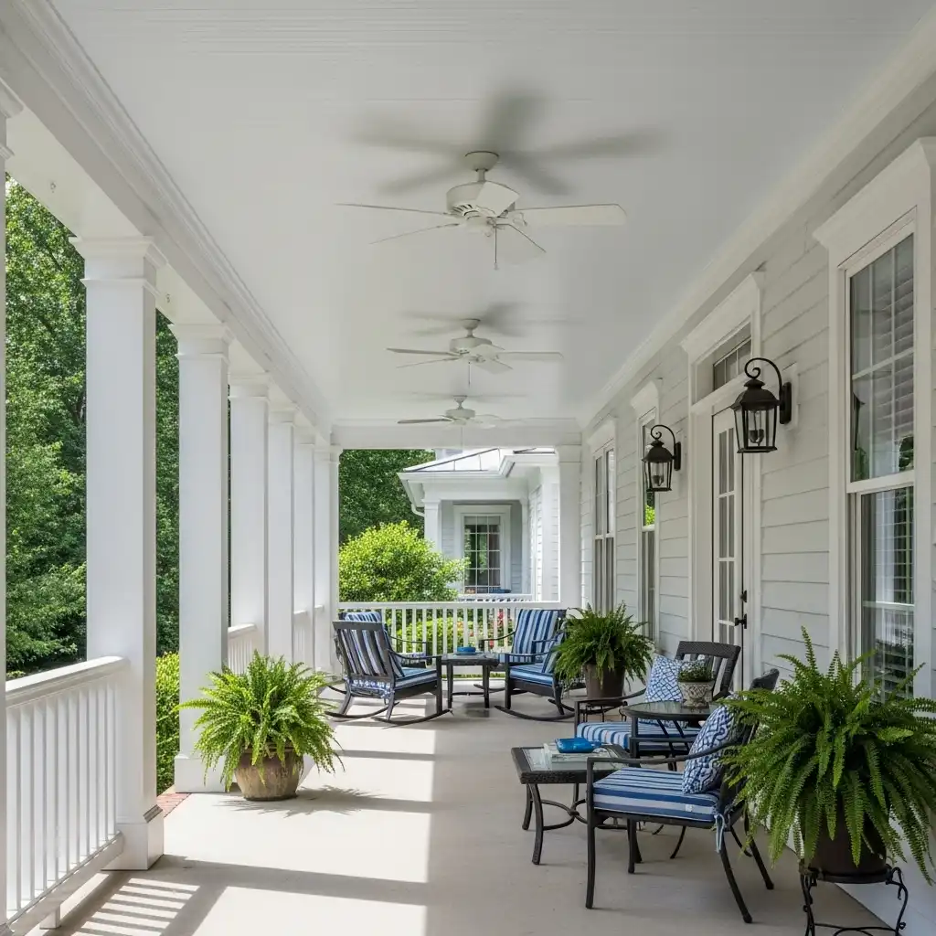 Porch Ceiling Ideas Classic White