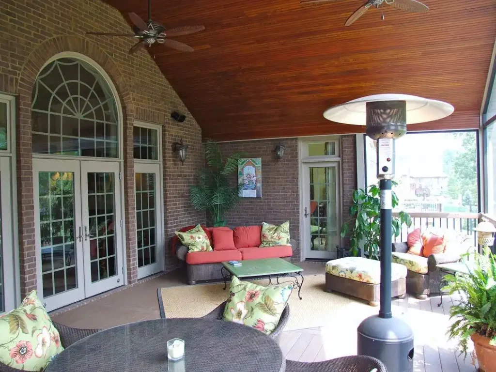 Porch Ceiling Ideas Bold Painted Colors
