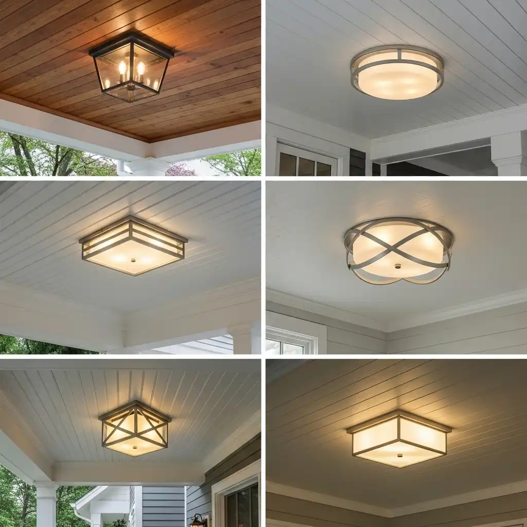 Porch Ceiling Ideas Flush Mount Fixtures