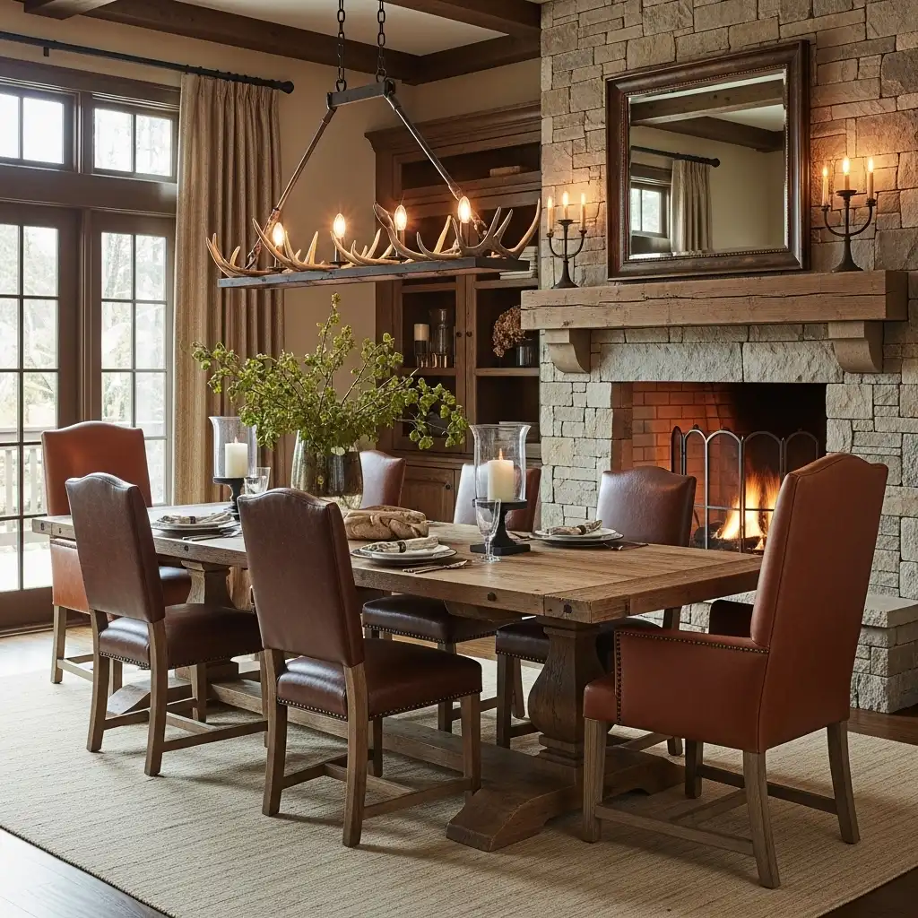 Ralph Lauren Dining Room Rustic Lodge Foundation