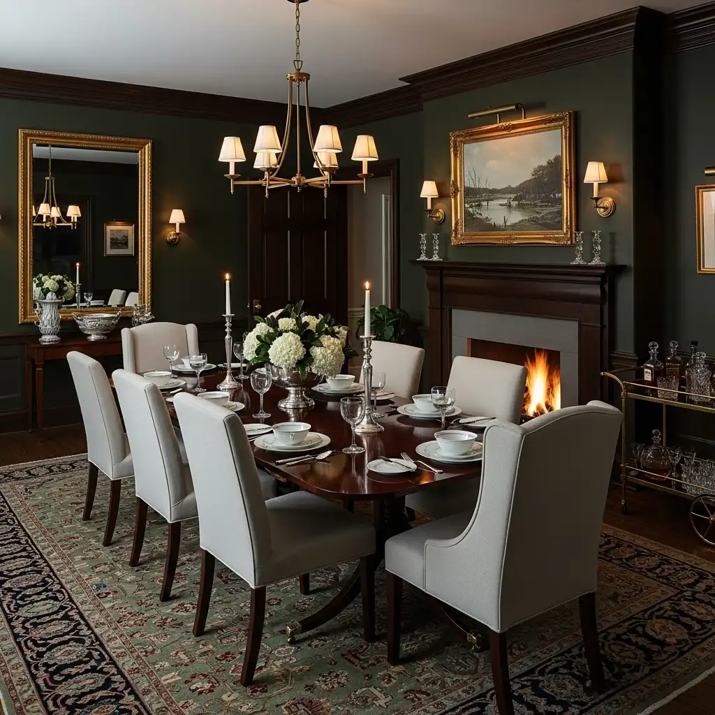 Ralph Lauren Dining Room Ideas A Bold, Dark Paint Color