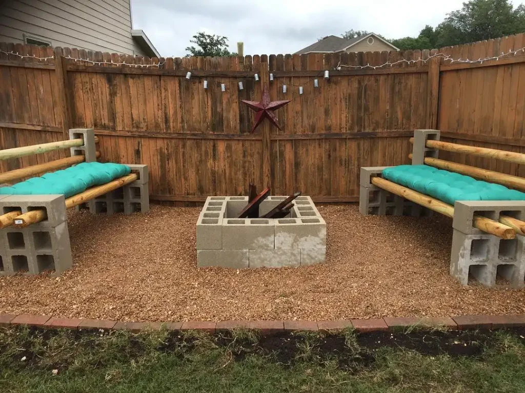DIY Cinder Block Square firepit