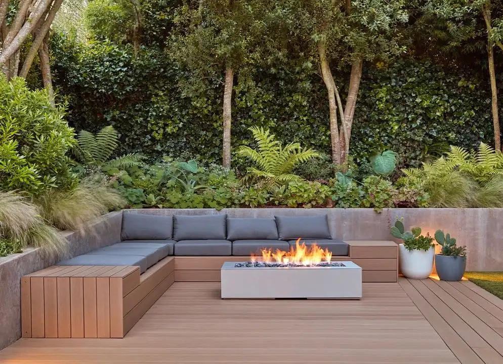 Fire Pit Integrated Bench Seating