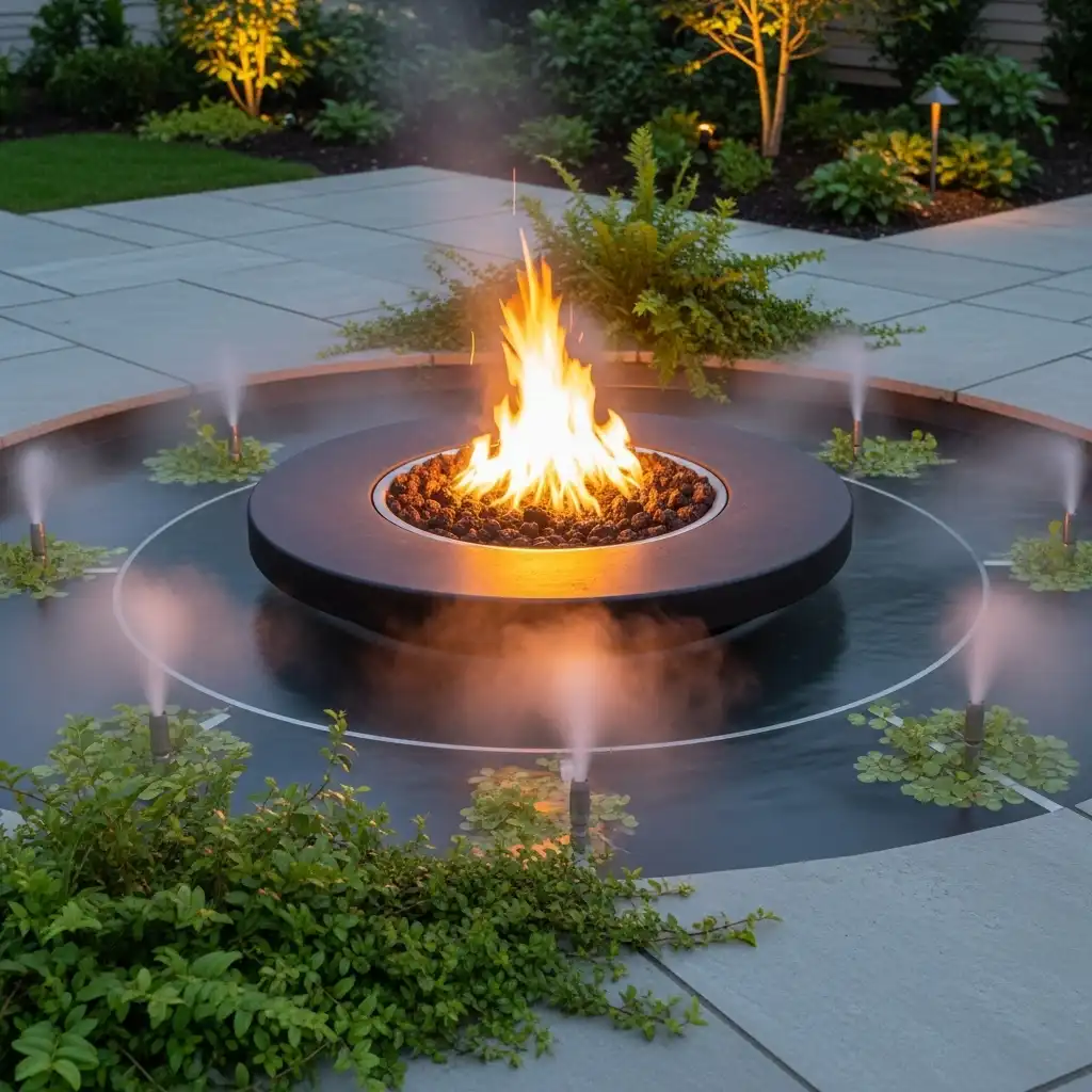Backyard Fire Pit The Water Feature Combo