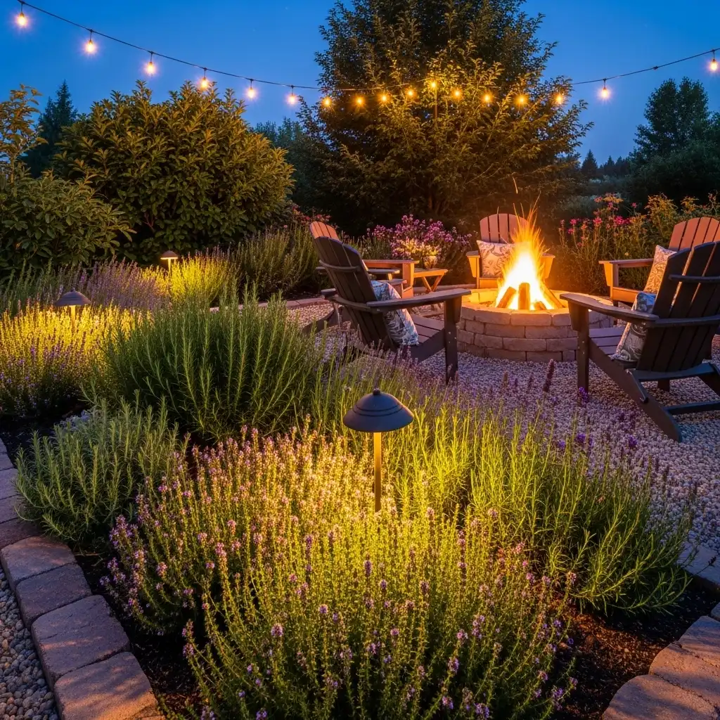 Backyard Fire Pit The Herb Garden Border