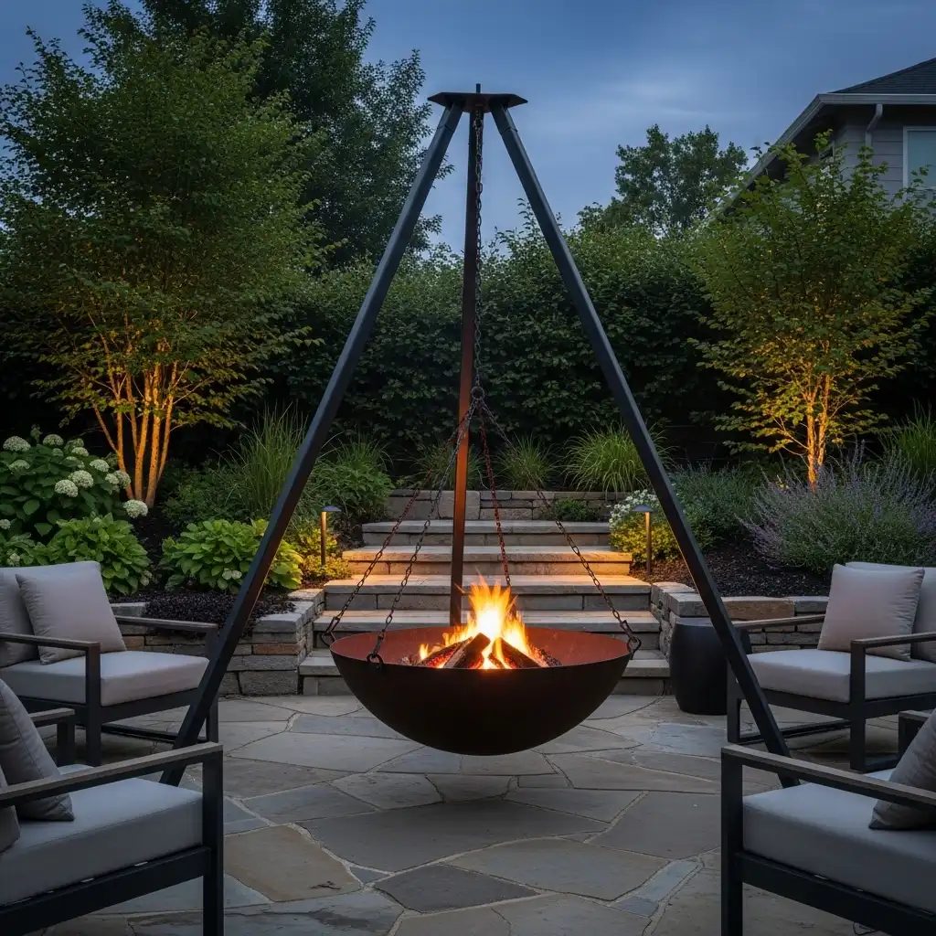 Hanging Suspended Fire Bowl