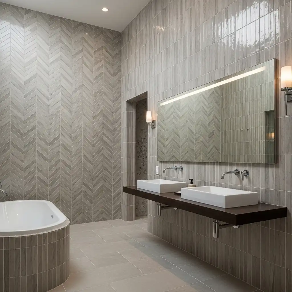 Large Tiles to Elongate Walls