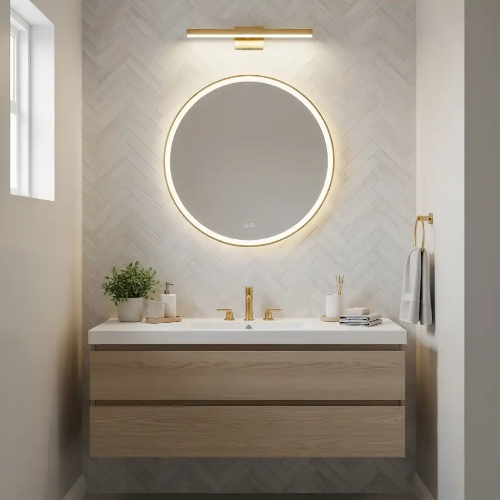 Frame the Vanity Area as a Backsplash