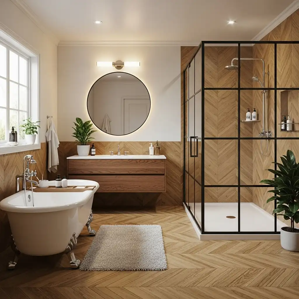 Warmth with Wood-Look Porcelain