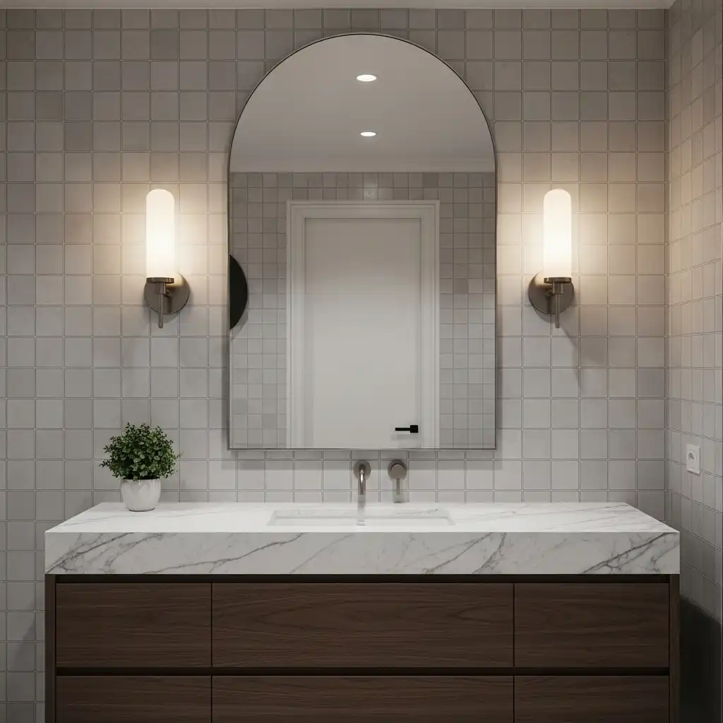 Curved Arch Bathroom Mirror