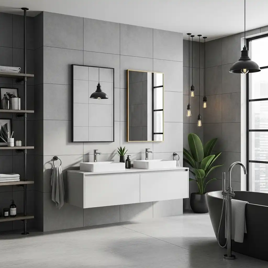 Slim Framed Metal Mirror