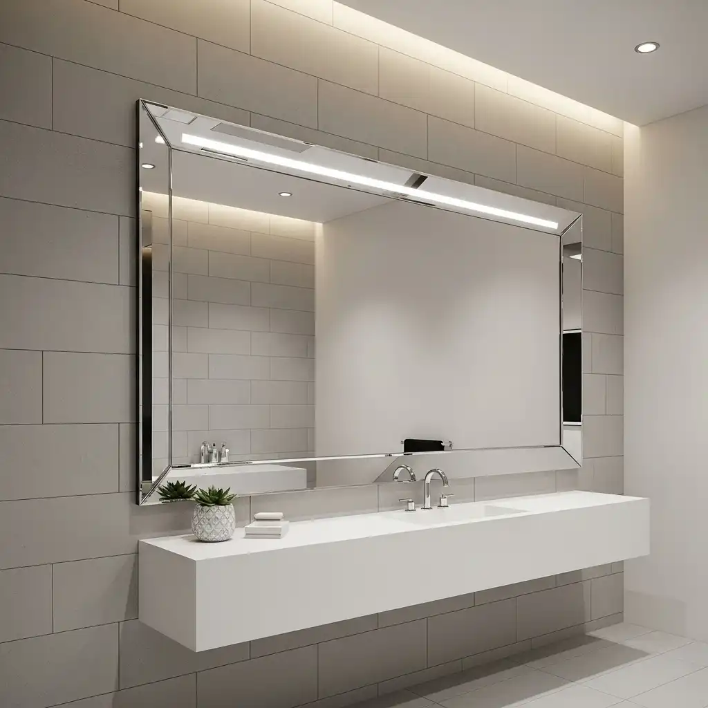 Frameless Beveled Edge Mirror