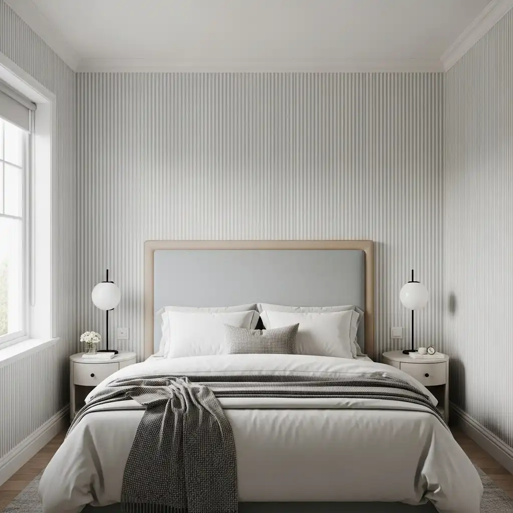 Subtle striped wallpaper