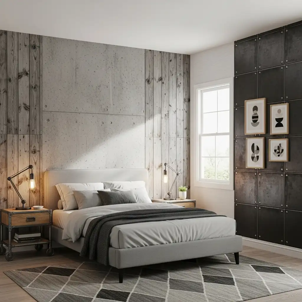 Faux architectural texture wallpaper