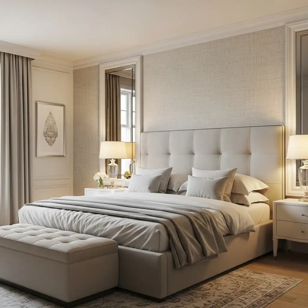 Linen fabric wallpaper