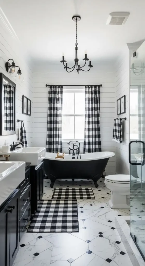 Rustic Charm Meets Black and White Chic