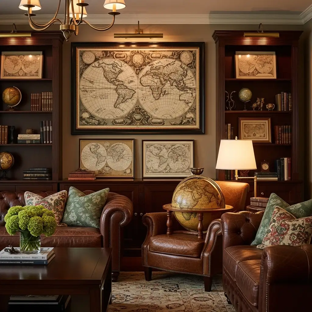 Vintage maps and globes