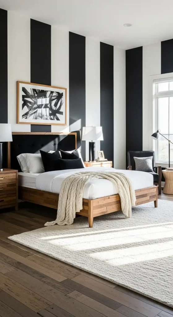 Black and White Palette with Wood