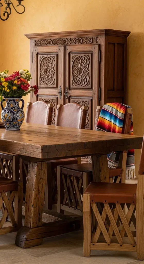 Rustic Wood Furniture mexican home
