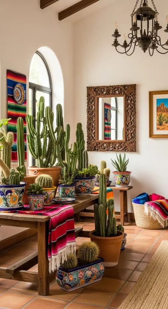mexican home decor Splash of Cactus and Succulents