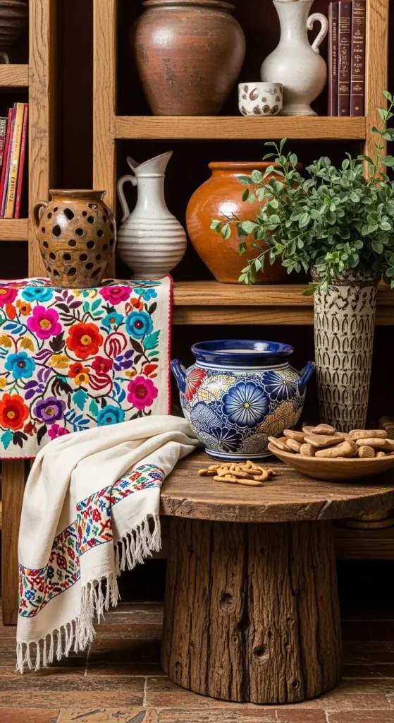 A Mix of Textures in mexican home