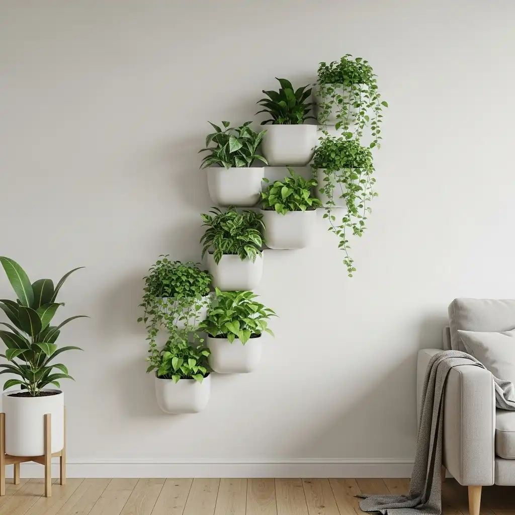 Wall-Mounted Green Sculpture