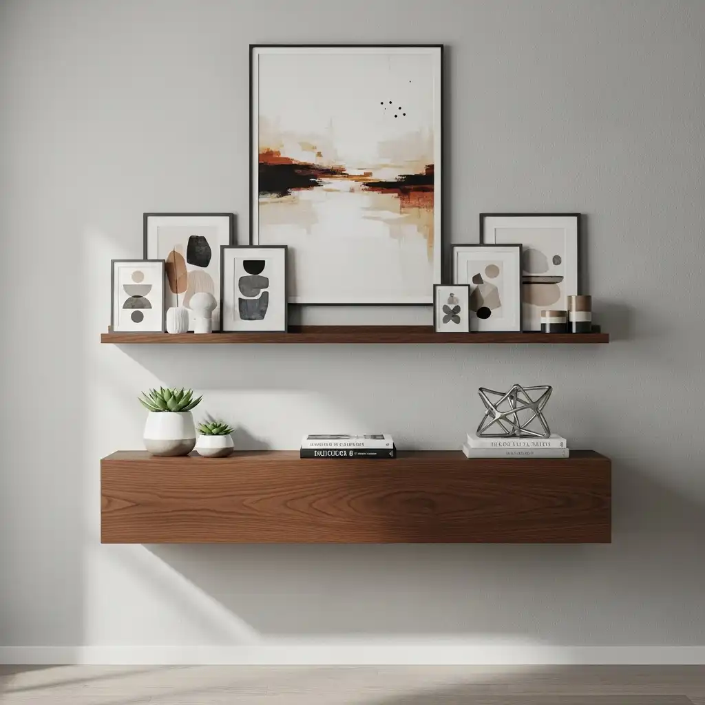 Wall-Mounted Console and Shelf