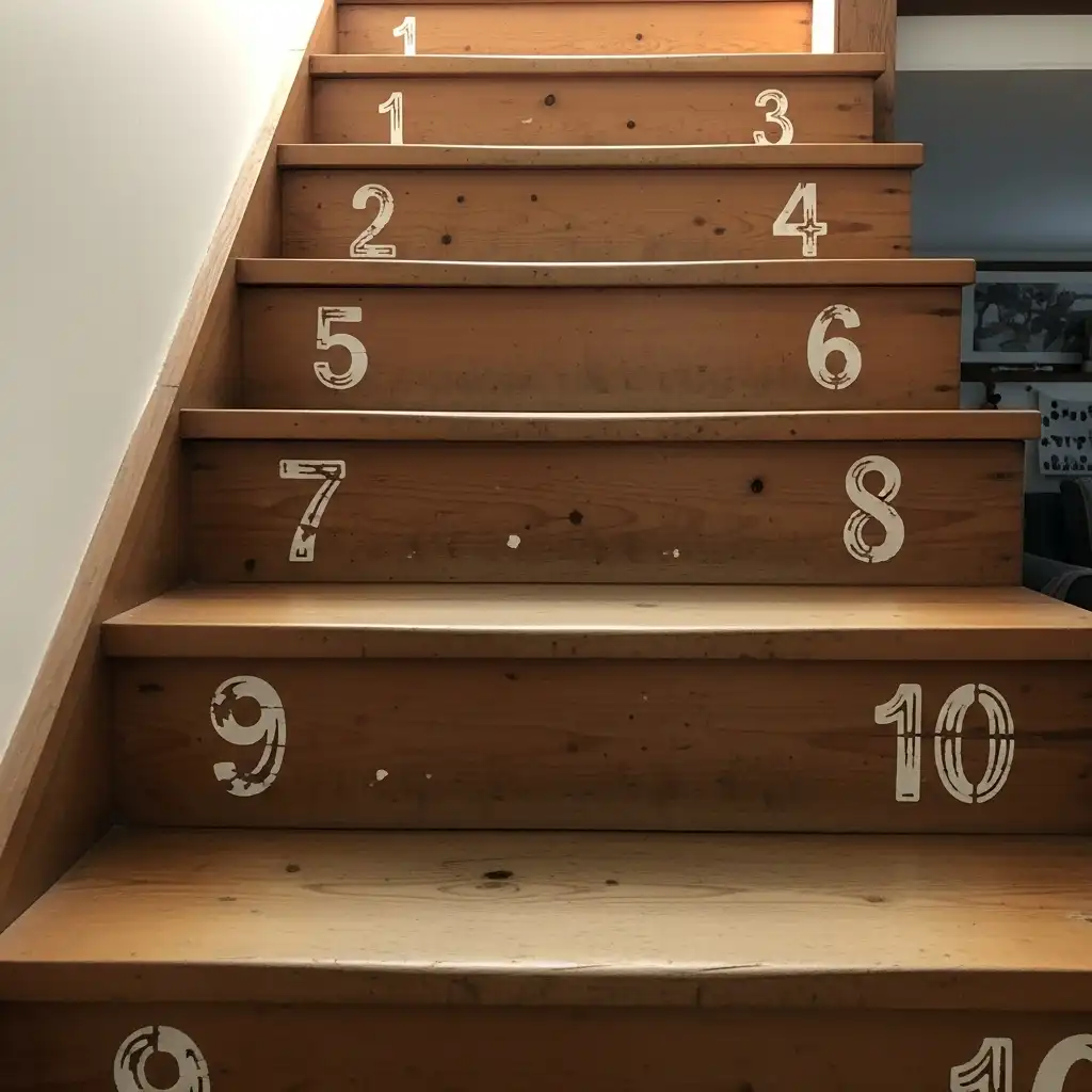 Numbered Stair Steps