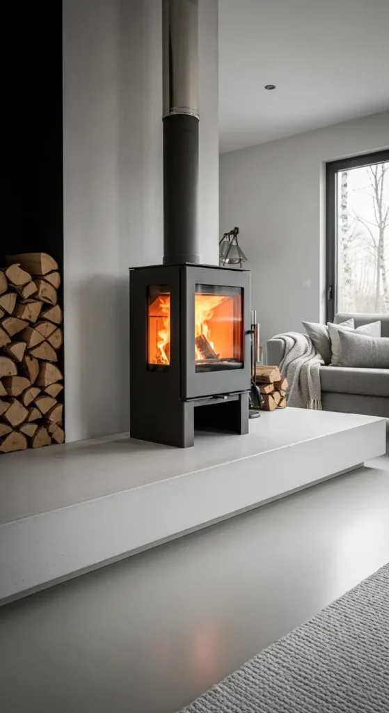 Modern Concrete Hearth