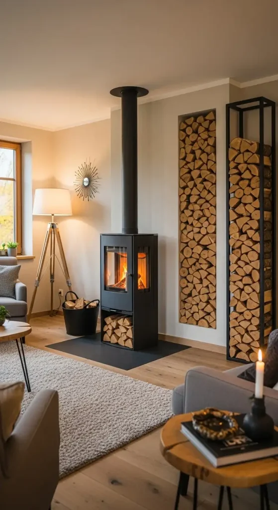 Wood Burning Stove Strategic Wood Storage