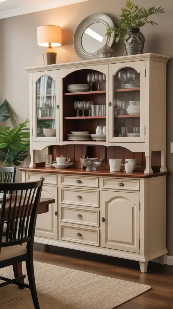 Dining room hutch for storage