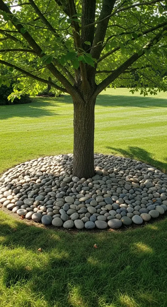 River Rocks Landscape Tree Ring Accents