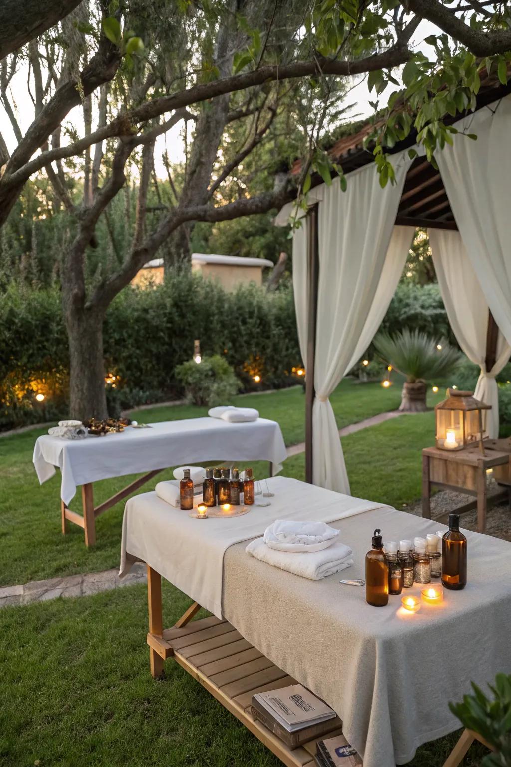 Relax and rejuvenate with a backyard spa experience.