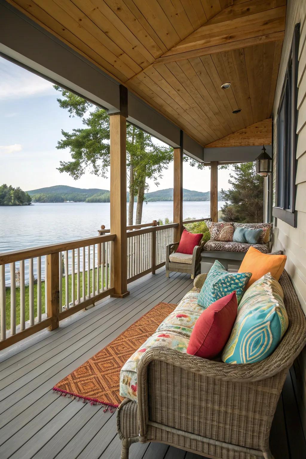 Throw pillows add flair and comfort to your seating.