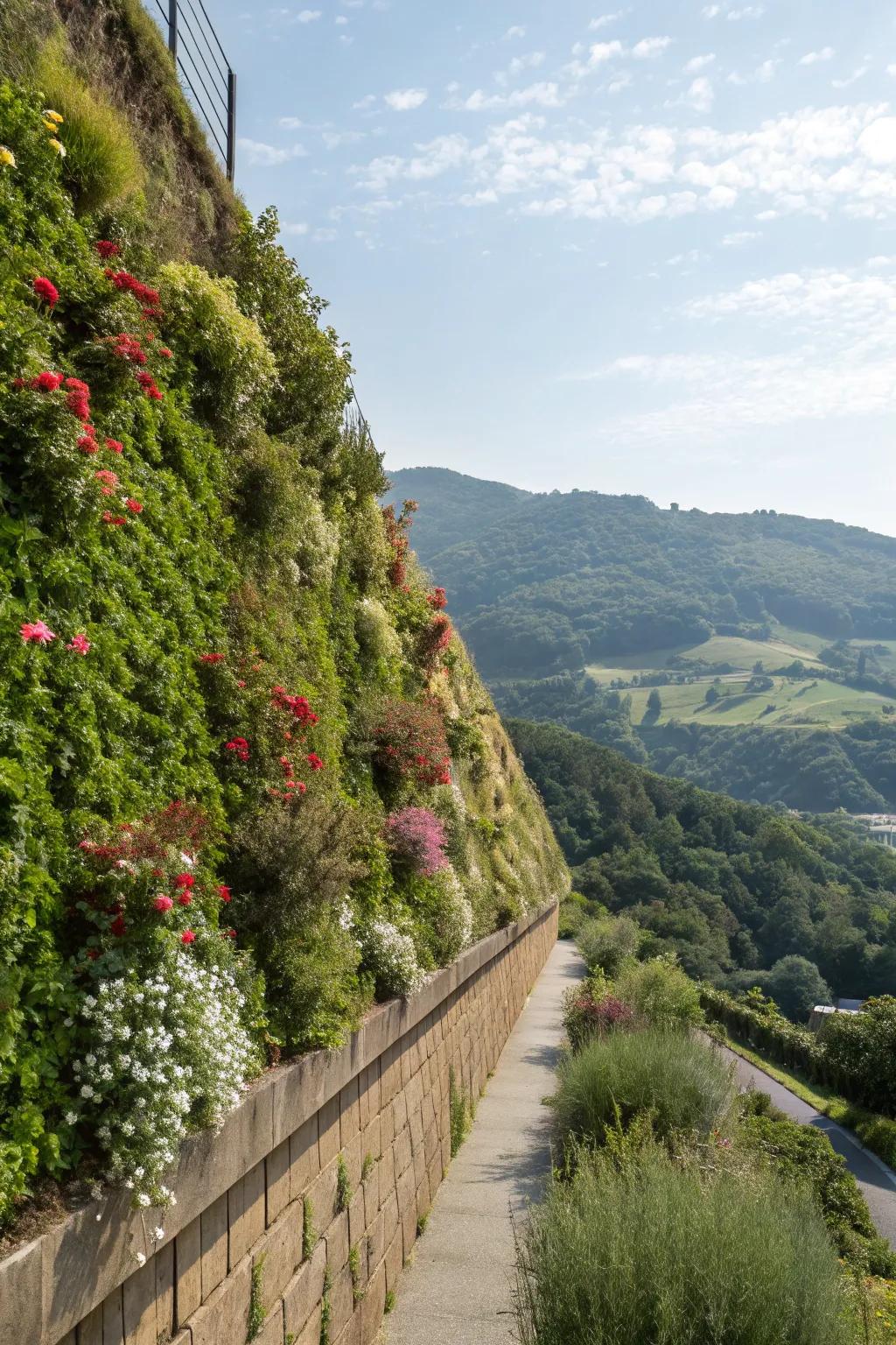 Vertical gardens add greenery without occupying ground space.