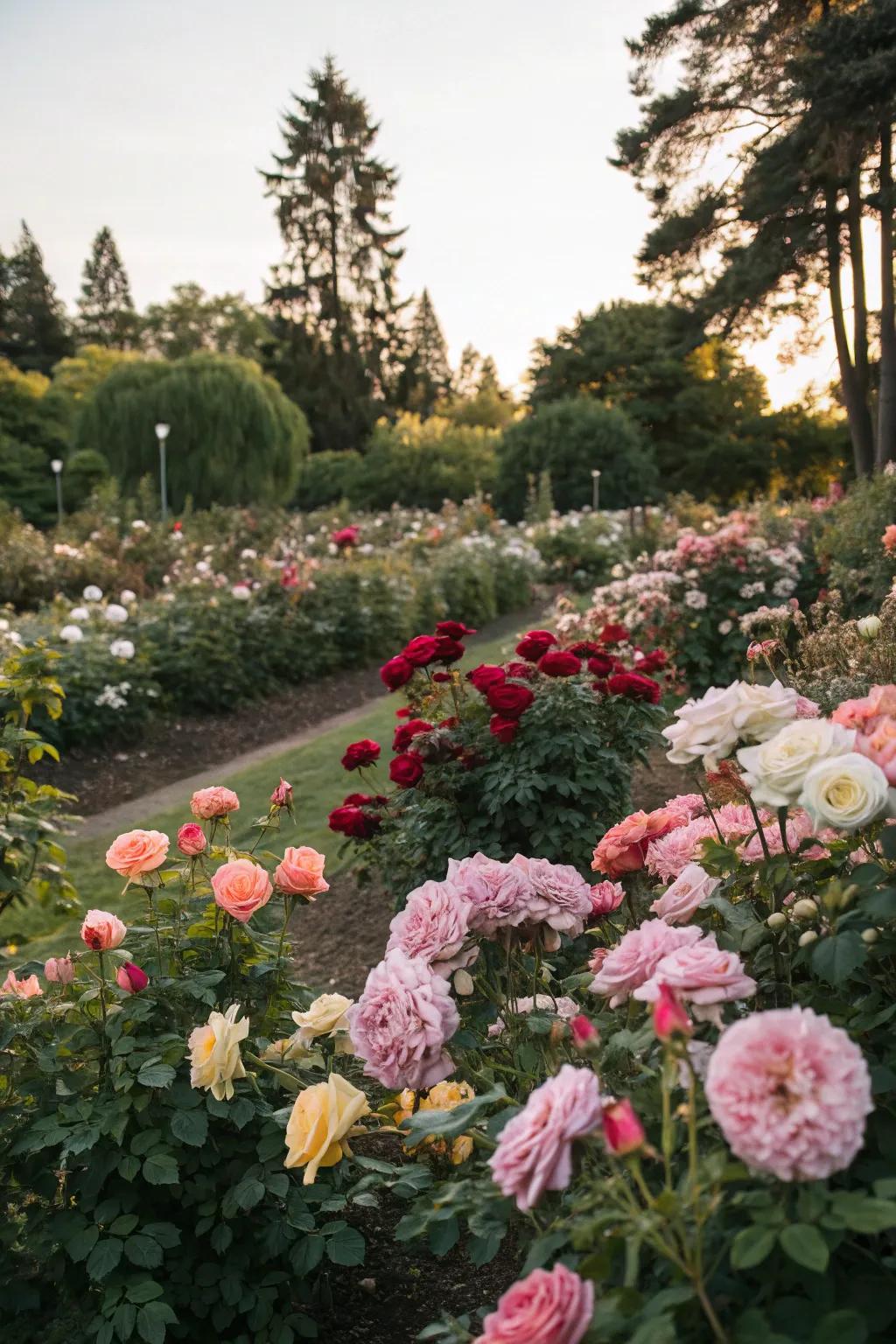 Seasonal highlights keeping the rose garden vibrant year-round.