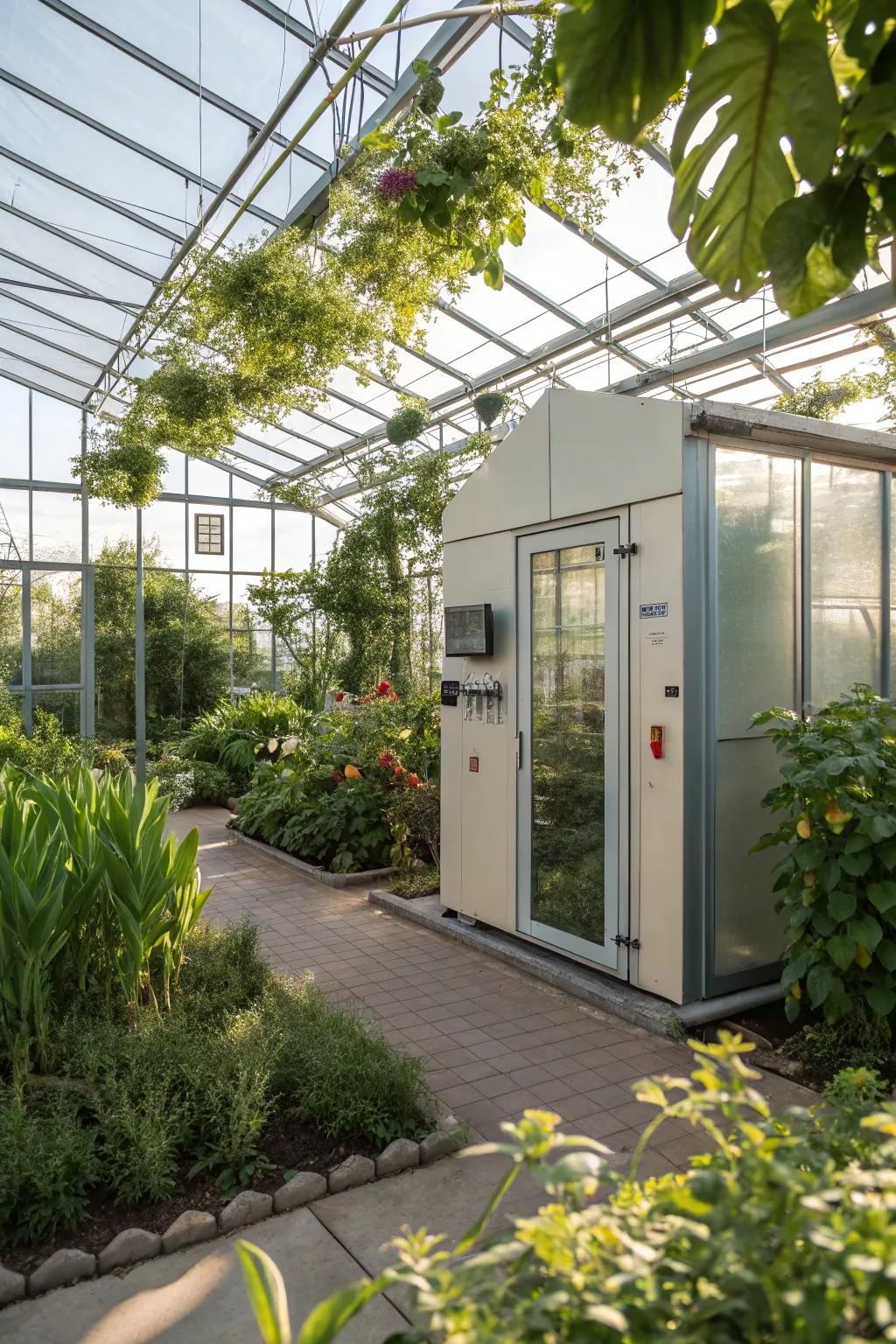 A tech-savvy smart greenhouse for the modern gardener.