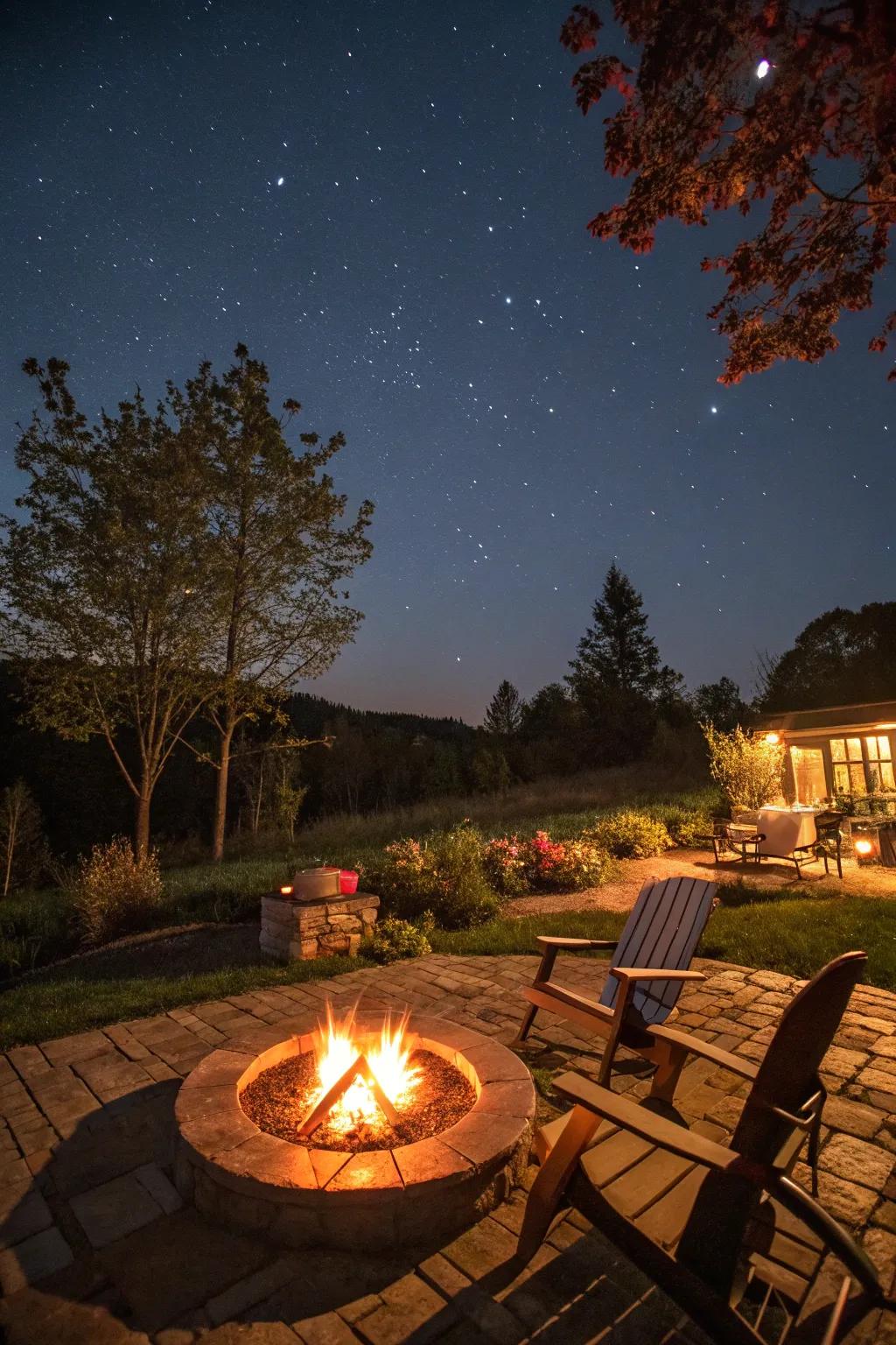 A fire pit brings warmth and a focal point to your outdoor gatherings.