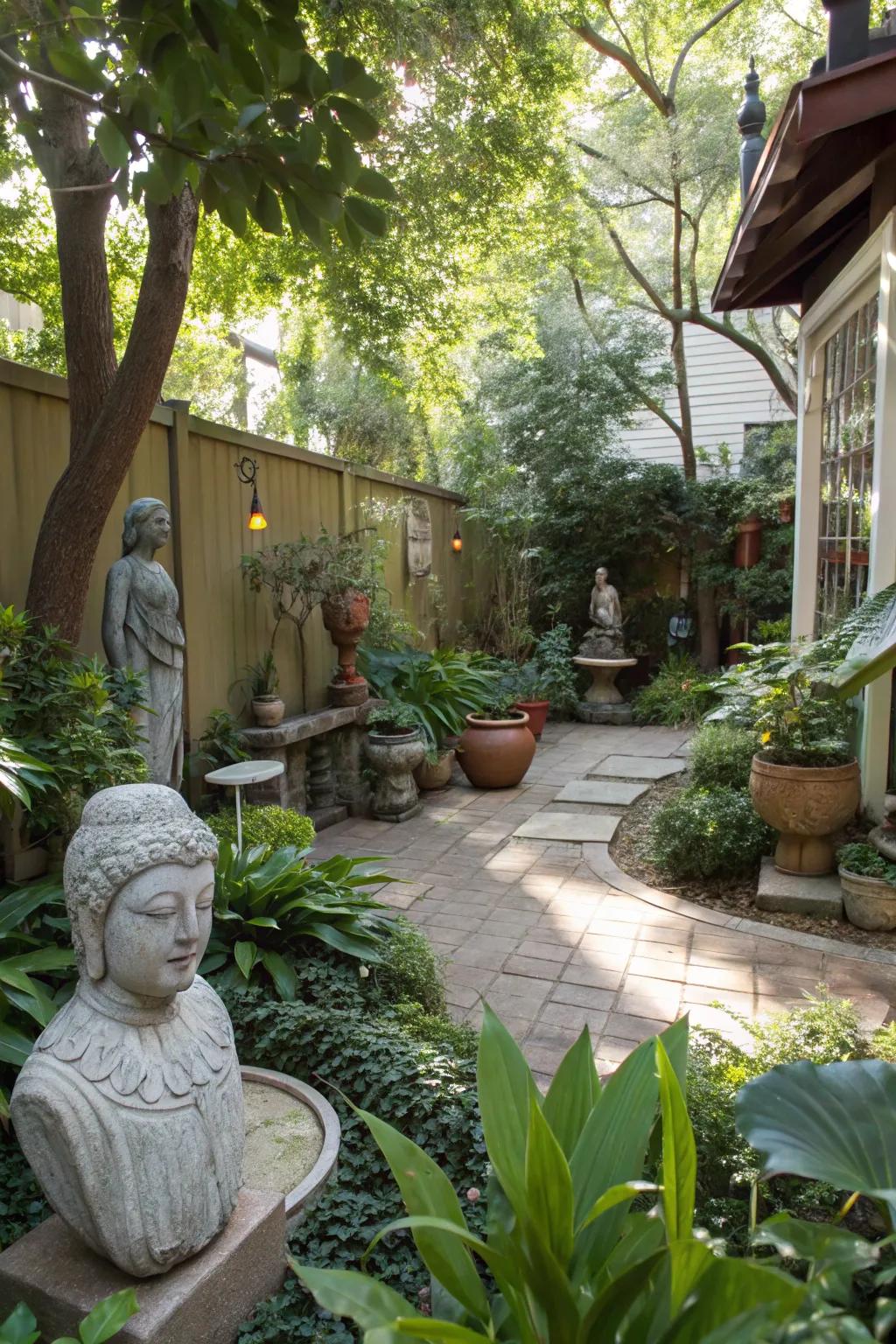 An outdoor art gallery that adds culture and creativity to the space.