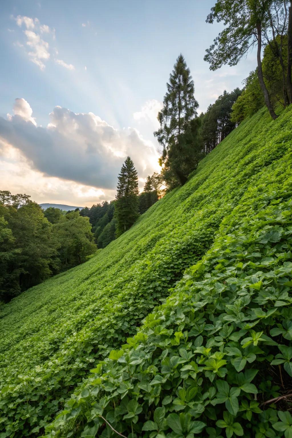 Ground covers are perfect for low-maintenance, lush slopes.