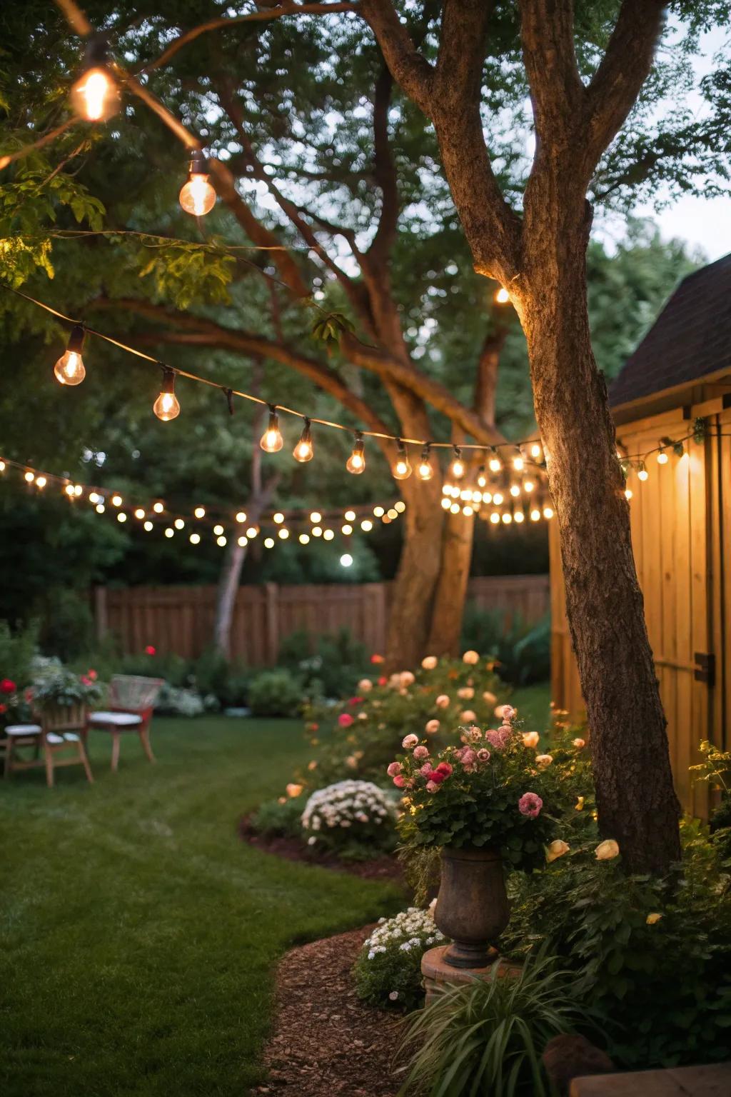 Illuminate your party with enchanting string lights.