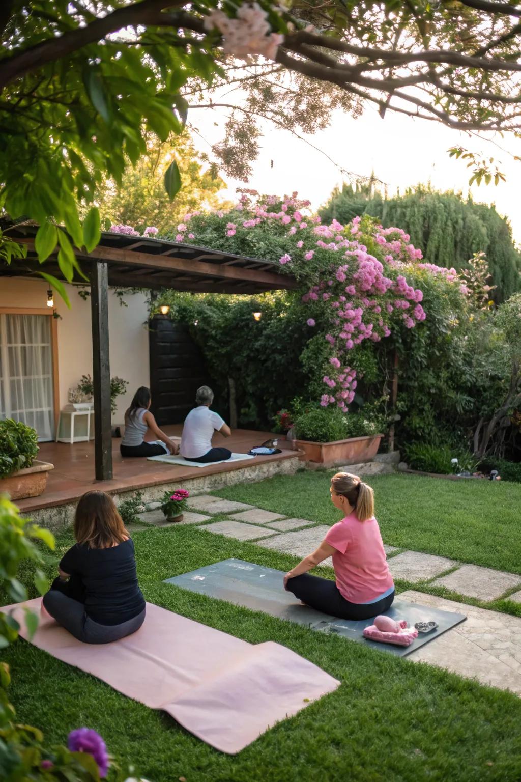 Unwind with a refreshing yoga session.