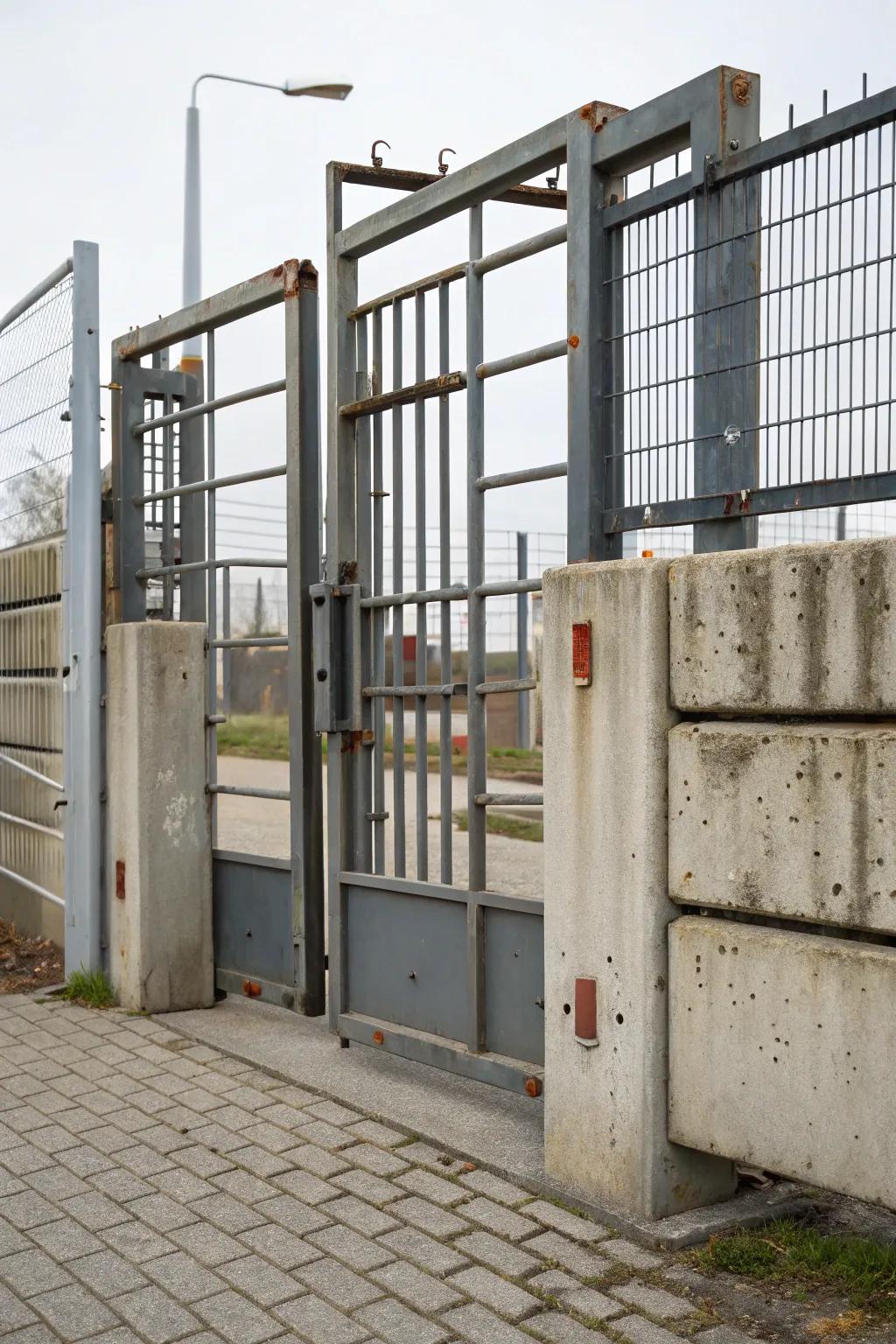 Achieve a modern edge with an industrial chic gate design.