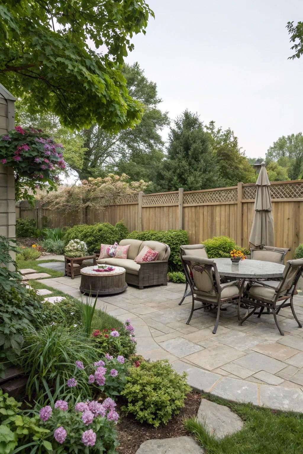 Hardscaping provides structure and reduces maintenance in pet-friendly gardens.