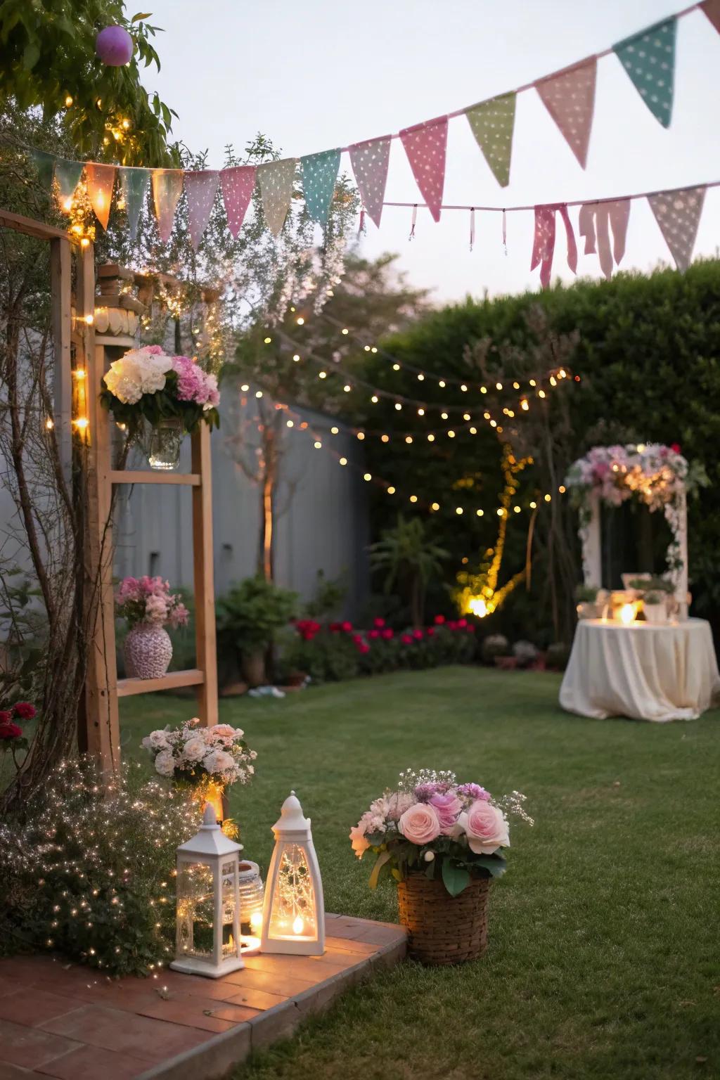 Themed decorations add a personal touch to your sleepover setup.