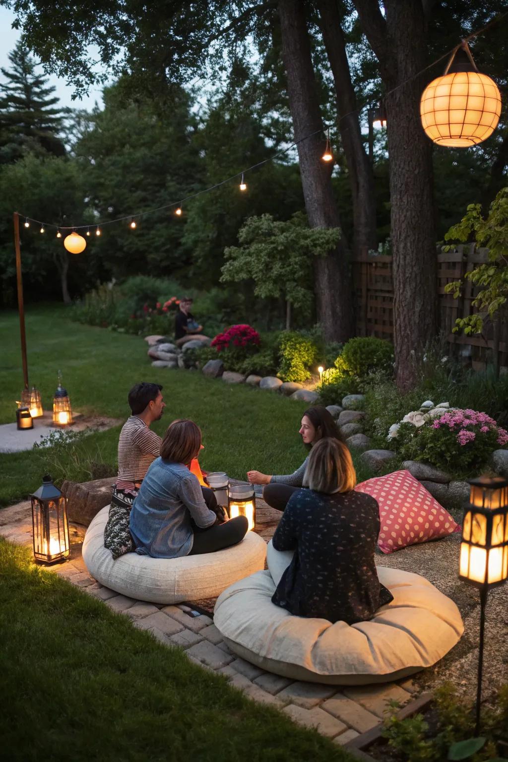 Share stories and make memories in a cozy storytelling circle.