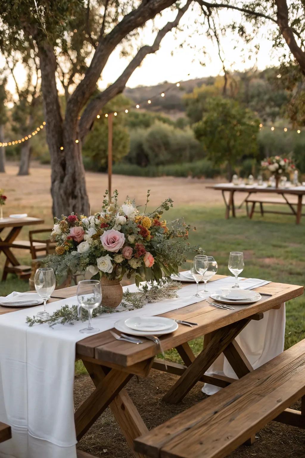 Enjoy a delightful alfresco dining experience under the open sky.