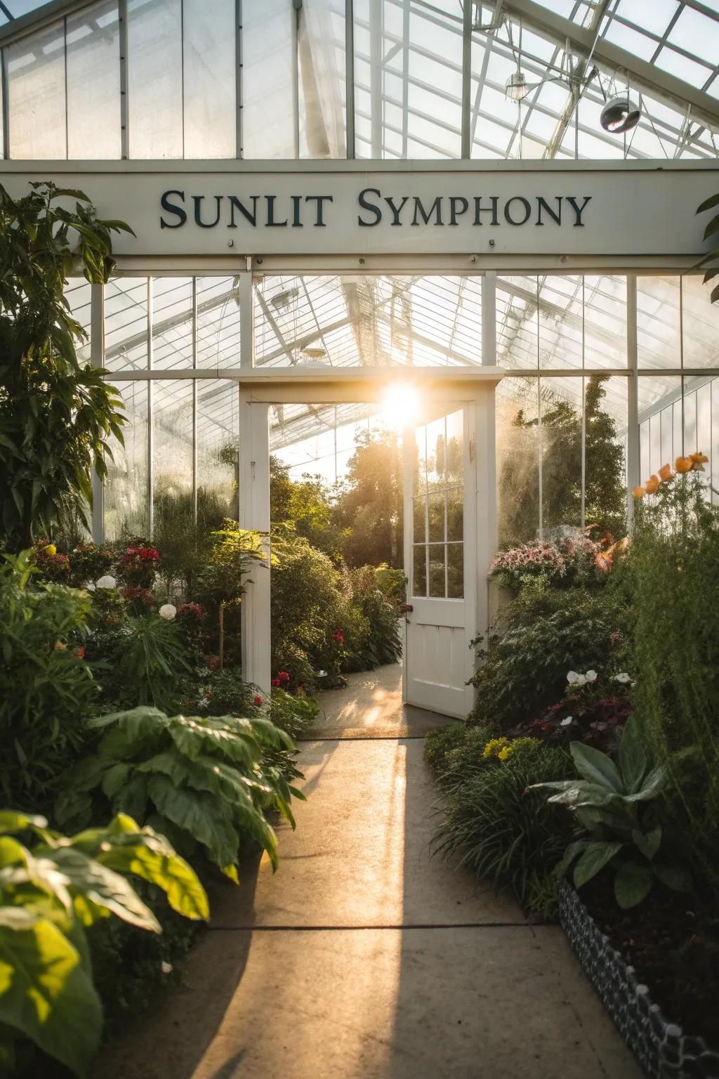 Let your greenhouse shine with a name as radiant as its plants.