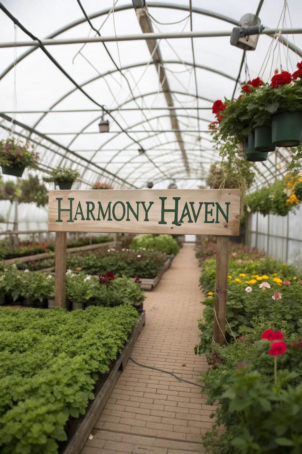 Achieve balance in your garden with a harmonious name.